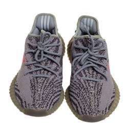 Yeezy x Adidas Grey Knit Fabric Boost 350 V2 Beluga 2.0 Sneakers Size 40 2/3