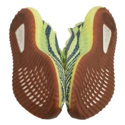 مملوكة مسبقًا Yeezy x adidas Green/Blue Knit Fabric Boost 350 V2 Zebra Low Top Sneakers Size 40