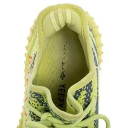 Pre Owned Yeezy x adidas Green/Blue Knit Fabric Boost 350 V2 Zebra Sneakers Size 41 1/3