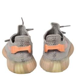 Pre Owned Yeezy x Adidas Grey Cotton Knit Boost 350 V2 True Form Sneakers Size 42
