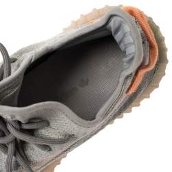 Pre Owned Yeezy x Adidas Grey Cotton Knit Boost 350 V2 True Form Sneakers Size 42
