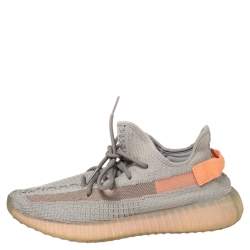 Pre Owned Yeezy x Adidas Grey Cotton Knit Boost 350 V2 True Form Sneakers Size 42