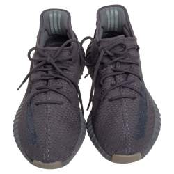 مملوكة مسبقًا Yeezy x Adidas Dark Grey Cotton Knit Boost 350 V2 Cinder Sneakers Size 46