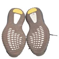 مملوكة مسبقًا Yeezy x Adidas Dark Grey Cotton Knit Boost 350 V2 Cinder Sneakers Size 46