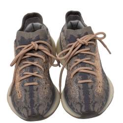 Pre Owned حذاء رياضي ييزي x أديداس بوست 380 ميست قماش تريكو رصاصي عنق منخفض مقاس 39 1/3