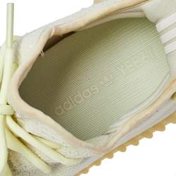 Pre Owned Yeezy Boost 350 V2 "Butter" Green Knit Fabric Lace Up Sneaker Size 44