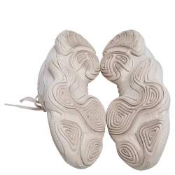 Pre Owned حذاء رياضي أديداس × ييزي 500 بلوش سويدي وشبك بيج مقاس 41 1/3