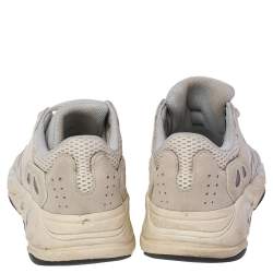 Pre Owned Yeezy x Adidas White Mesh And Suede Boost 700 Analog Sneakers Size 42