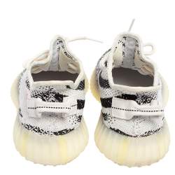 Pre Owned حذاء رياضي ييزي x أديداس بوست 350 ڨي2 زيبرا قماش تريكو أسود/أبيض منخفض من أعلى مقاس 38 2/3 