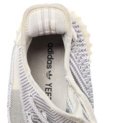 مملوكة مسبقًا Yeezy x adidas White/Grey Knit Fabric Boost 350 V2 Static Low Top Sneakers Size 42