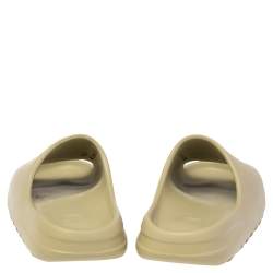 Pre Owned Yeezy x Adidas Green Rubber Resin Slides Size 46