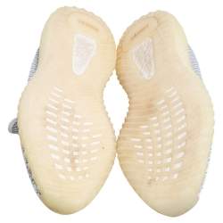 Pre Owned Yeezy x adidas White/Grey Knit Fabric Boost 350 V2 Static Non Reflective Sneakers Size 40 2/3