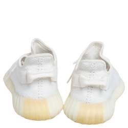 Pre Owned حذاء رياضي ييزي  x أديداس بوست 350 V2 تريبل تريكو قطن أبيض مقاس 41 1/3