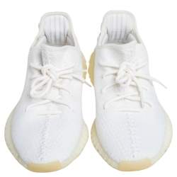 Pre Owned حذاء رياضي ييزي  x أديداس بوست 350 V2 تريبل تريكو قطن أبيض مقاس 41 1/3