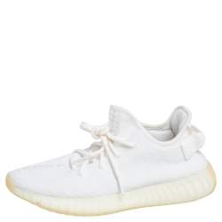 Pre Owned حذاء رياضي ييزي  x أديداس بوست 350 V2 تريبل تريكو قطن أبيض مقاس 41 1/3