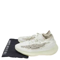 Pre Owned Yeezy x adidas Mint Green/Grey Knit Fabric Boost 380 Calcite Glow Sneakers Size 44 2/3