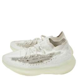 Pre Owned Yeezy x adidas Mint Green/Grey Knit Fabric Boost 380 Calcite Glow Sneakers Size 44 2/3