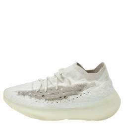 Pre Owned Yeezy x adidas Mint Green/Grey Knit Fabric Boost 380 Calcite Glow Sneakers Size 44 2/3
