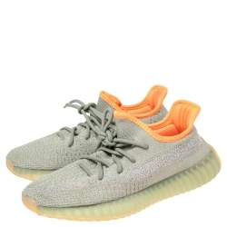 Yeezy x Adidas Green/Grey Knit Fabric Boost 350 V2 Desert Sage Sneakers Size 40 2/3