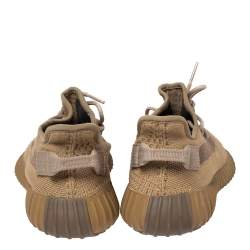 Pre Owned حذاء رياضي ييزي x أديداس بوست 350 V2  أيرث قماش بني تريكو مقاس 41 1/3