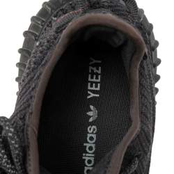 Pre Owned حذاء رياضي ييزي x أديداس بوست 350 V2  ستاتيك ريفلكتيف قماش تريكو أسود مقاس 39 1/3