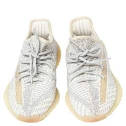 Pre Owned حذاء رياضي ييزي وأديداس بوست 350 في2 لوندمارك قماش تريكو رمادي مقاس 38