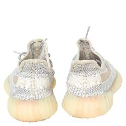 Pre Owned حذاء رياضي ييزي وأديداس بوست 350 في2 لوندمارك قماش تريكو رمادي مقاس 38