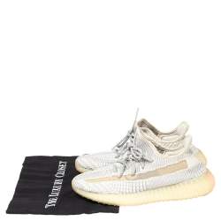 Pre Owned حذاء رياضي ييزي وأديداس بوست 350 في2 لوندمارك قماش تريكو رمادي مقاس 38