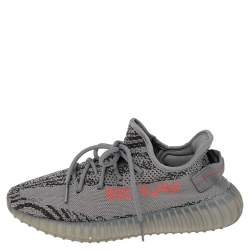 Yeezy x Adidas Grey Cotton Knit Boost 350 V2 Beluga Sneakers Size 42.5