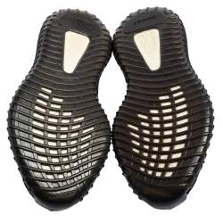 Pre Owned Yeezy x Adidas Core Black/Green Knit Fabric Boost 350 V2 Sneakers Size 43 1/3