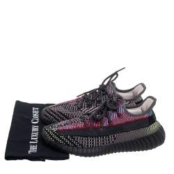 Pre Owned حذاء رياضي ييزي وأديداس بوست 350 في2 يشيل قماش تريكو متعدد الألوان مقاس 43 2/3