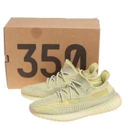 مملوكة مسبقًا حذاء رياضي ييزي x أديداس قماش بوست 350  V2  أنتليا تريكو أصفر/رصاصي غير عاكس مقاس 44