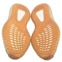 Pre Owned Yeezy x Adidas Grey Knit Fabric Boost 350 V2 Sesame Sneakers Size 42 2/3