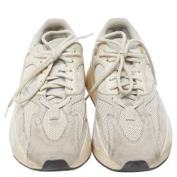 Pre Owned Yeezy x Adidas Cream Mesh, Leather, And Suede Boost 700 Analog Low Top Sneakers Size 39 1/3