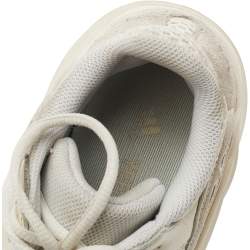 Pre Owned Yeezy x Adidas Cream Mesh, Leather, And Suede Boost 700 Analog Low Top Sneakers Size 39 1/3