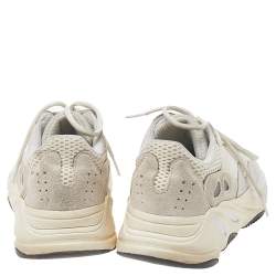 Pre Owned Yeezy x Adidas Cream Mesh, Leather, And Suede Boost 700 Analog Low Top Sneakers Size 39 1/3