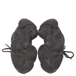 Pre Owned حذاء رياضي ييزي x اديداس ييزي 500 سويدي وشبك أسود يوتيلتي عنق منخفض مقاس 38 2/3