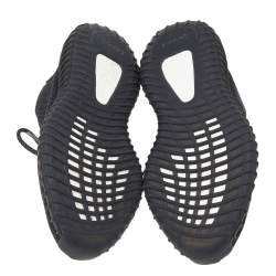 Pre Owned حذاء رياضي ييزي x أديداس بوست 350 V2 ستاتك قماش تريكو أسود بعنق منخفض مقاس 42