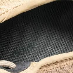 Pre Owned Yeezy x adidas Brown Cotton Knit Boost 350 V2 Earth Sneakers Size 43 2/3