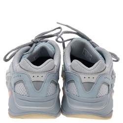 Pre Owned Yeezy x Adidas Grey/Blue Mesh and Leather Boost 700 V2 Inertia Sneakers Size 46 2/3