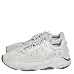 Pre Owned Yeezy x adidas Grey/Green Mesh And Suede Boost 700 Salt Sneakers Size 46 2/3