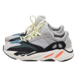 Pre Owned Yeezy x Adidas Multicolor Mesh, Leather, And Suede Boost 700 Wave Runner Sneakers Size 44 2/3