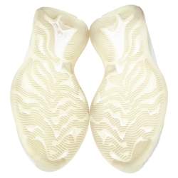 Pre Owned Yeezy x adidas Mint Green/Grey Knit Fabric Boost 380 Calcite Glow Sneakers Size 44 2/3