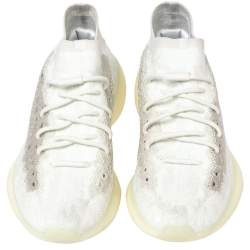 Pre Owned Yeezy x adidas Mint Green/Grey Knit Fabric Boost 380 Calcite Glow Sneakers Size 44 2/3