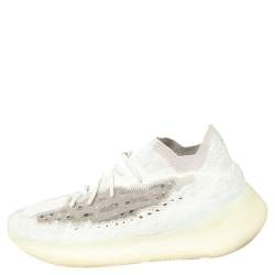 Pre Owned Yeezy x adidas Mint Green/Grey Knit Fabric Boost 380 Calcite Glow Sneakers Size 44 2/3