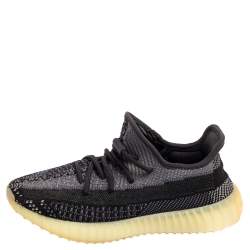 Pre Owned Yeezy x Adidas Black/Blue Knit Fabric Boost 350 V2 Asriel Sneakers Size 39 1/3
