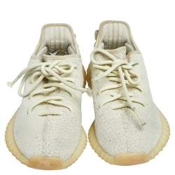 مملوكة مسبقًا Yeezy x adidas Butter Knit Fabric Boost 350 V2 Non-Reflective Sneakers Size 37 1/3