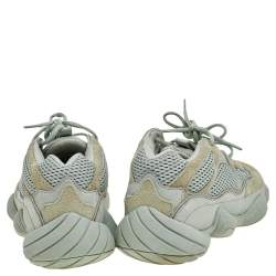 Pre Owned حذاء رياضي ييزي x أديداس 500 سولت سويدي وشبكة رصاصي مقاس 42 2/3