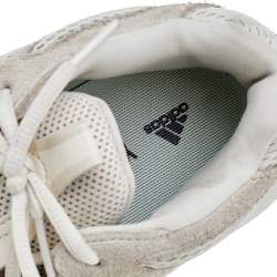 Pre Owned Yeezy x Adidas White Mesh And Suede Yeezy 500 Bon White Low Top Sneakers Size 42