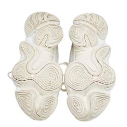 Pre Owned Yeezy x Adidas White Mesh And Suede Yeezy 500 Bon White Low Top Sneakers Size 42